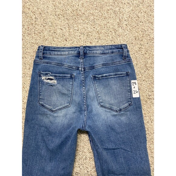 28 Buckle Vervet High-Rise Crop Flare Lightly Distressed Raw Hem - Picture 4 of 7